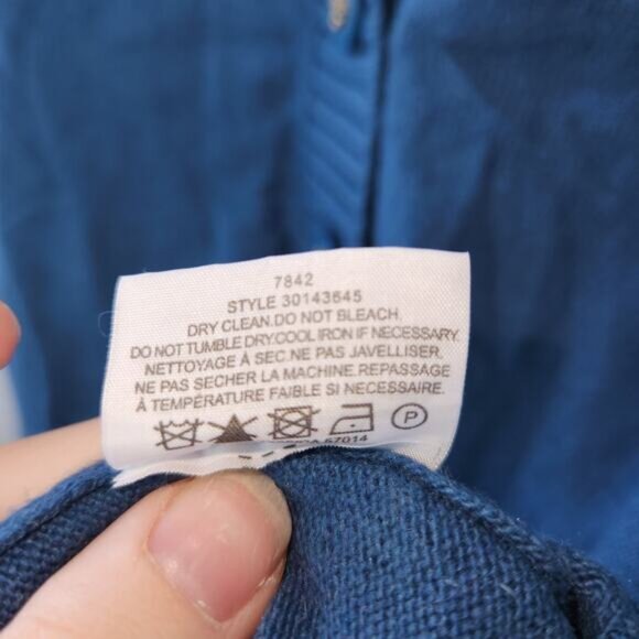 TORY BURCH Mock Neck Knit Sweater Womens XS Wool Cashmere Blend Winter Nautical - Picture 9 of 11